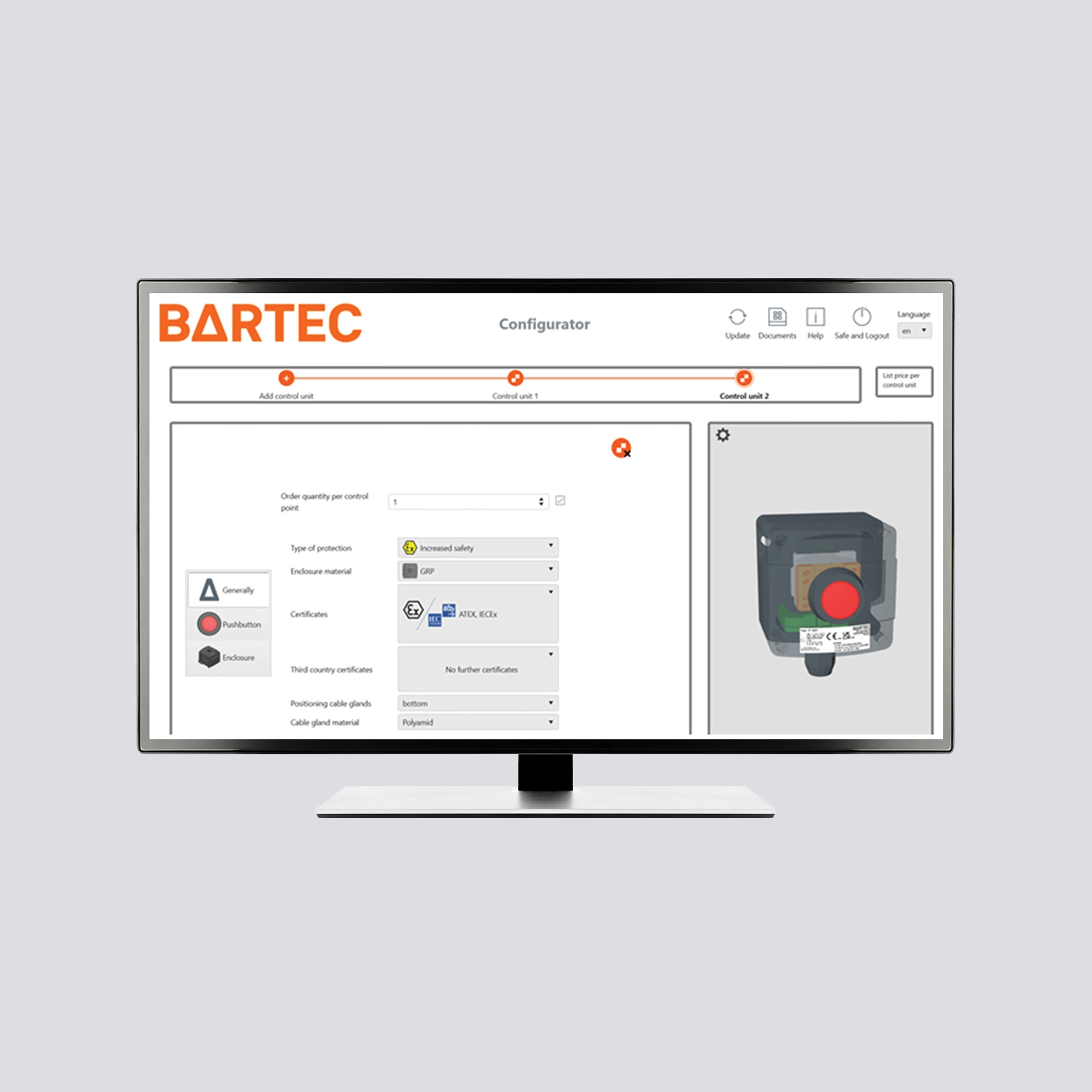 BARTEC Online ComEx Configurator