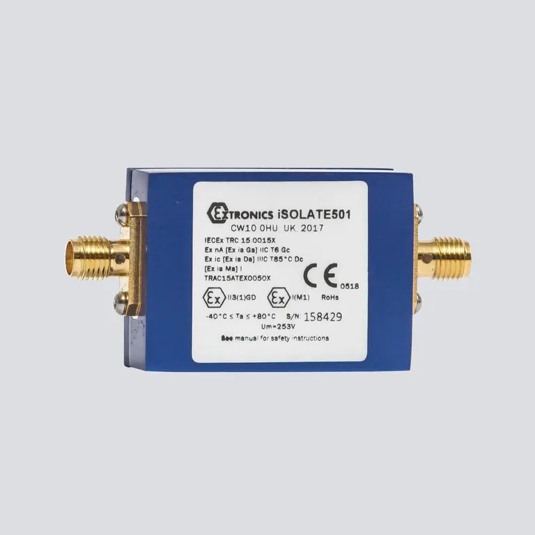 Intrinsically safe iSOLATE501RF Galvanic Isolator