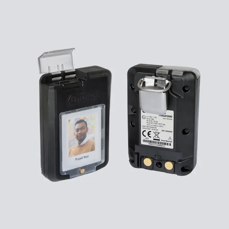 Intrinscially safe ITAG X worker safety tags