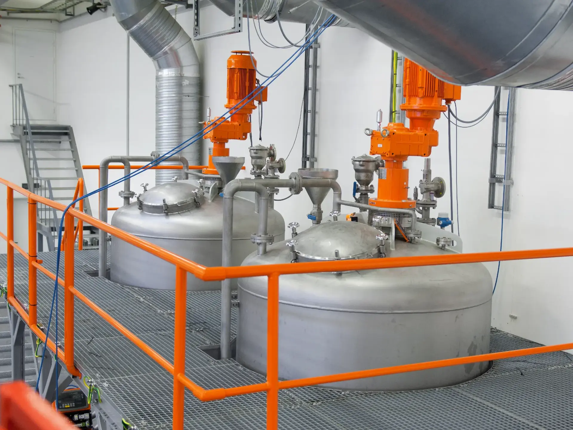 Inside view of a modern chemical plant