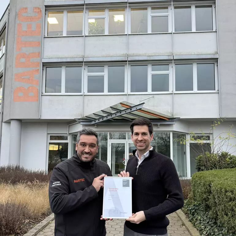 Cleiton Cruz und Patrick Fleischhaker am Hauptsitz